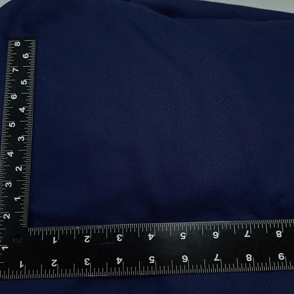 Vintage Talmora Navy Blue Fabric Cotton Twill 3.56yd Solid Medium Weight